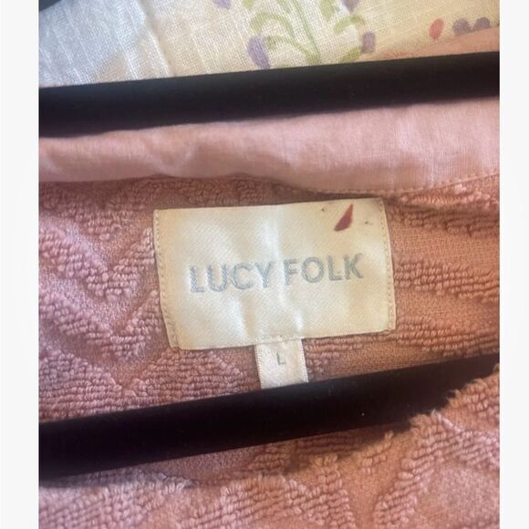 Lucy Folk Terry Mauve Mini Dress with belt - Picture 7 of 11